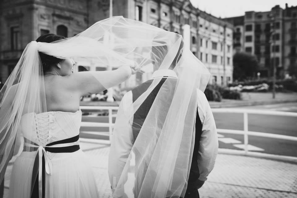 Two Tier Soft Tulle Wedding Veil (33” Blusher) | Hip, Fingertip or Waltz | Handmade in Canada