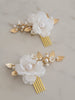 HARPER | Dainty Floral & Gold Hair Piece | Decorative Hair Comb