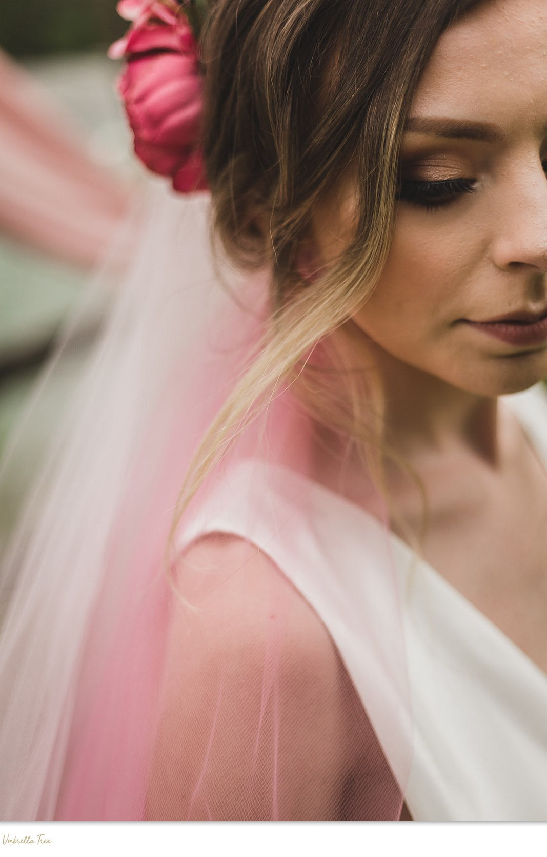 Simple LIGHT PINK Wedding Veil | Single Tier OR 2 Tier| Soft Tulle Bridal Veil | Ready To Ship