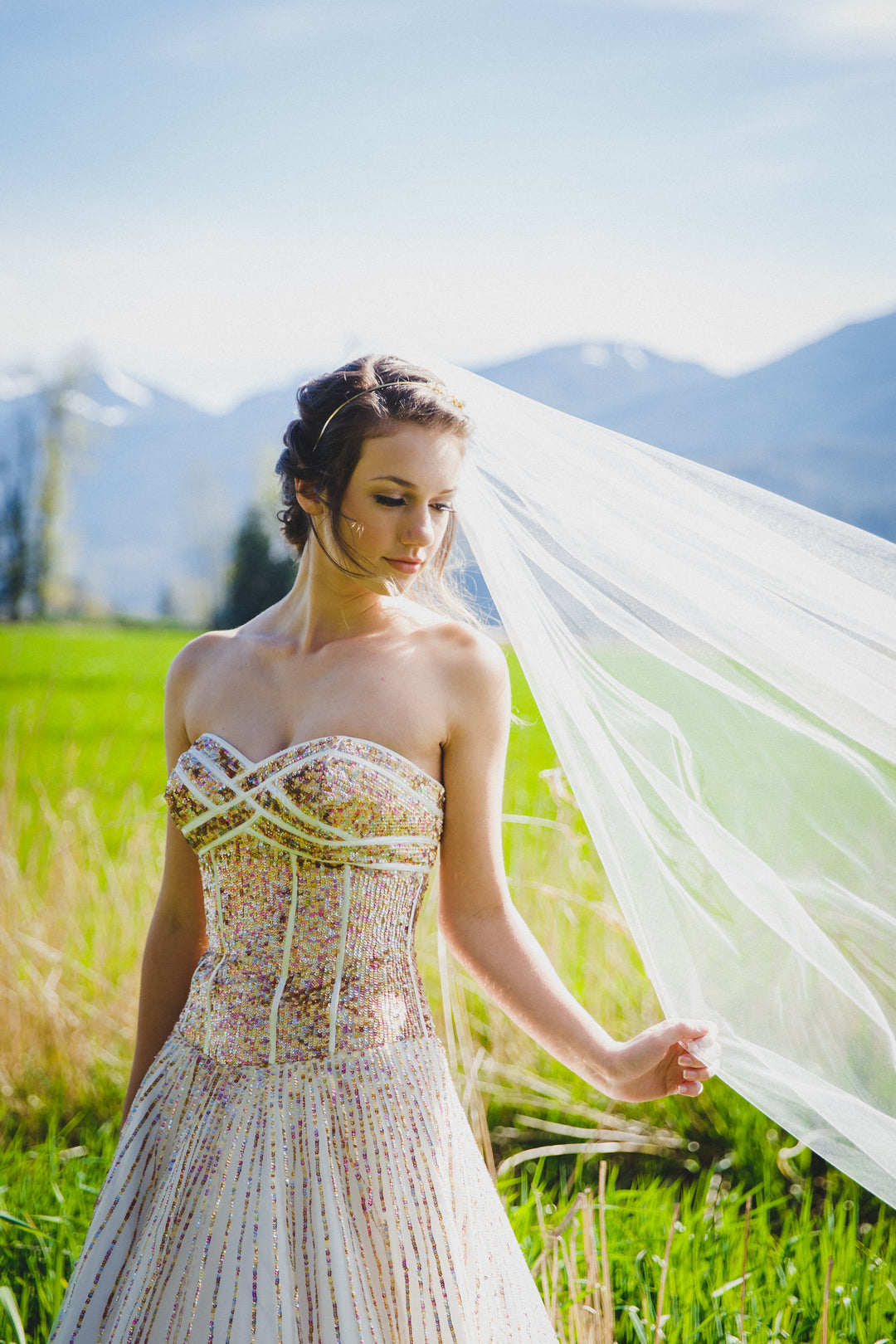 Long Soft Tulle Wedding Veil (Single Tier) | Floor, Chapel & Cathedral | Handmade in Canada