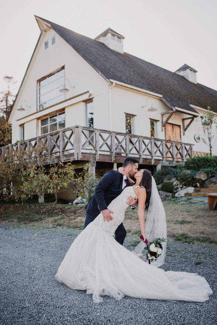 Simple Veil | Mid Length Soft Tulle Wedding Veil (Single Tier) | 30”–45” | Handmade in Canada