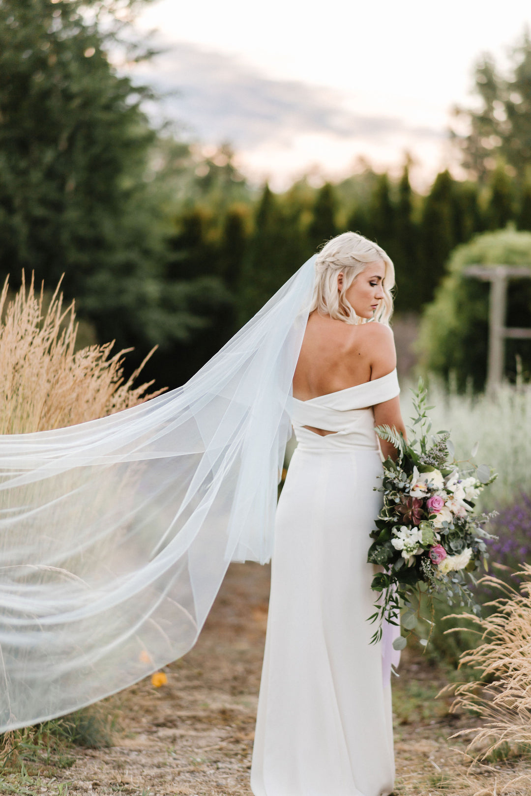 Simple LIGHT BLUE Wedding Veil | Single Tier OR 2 Tier| Soft Tulle Bridal Veil | Ready To Ship