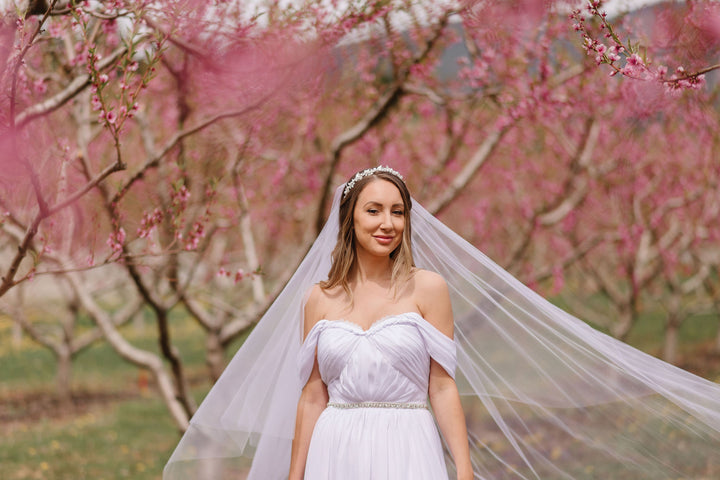 Ultra Wide 108” Two Tier Wedding Veil | Floor, Chapel & Cathedral Lengths