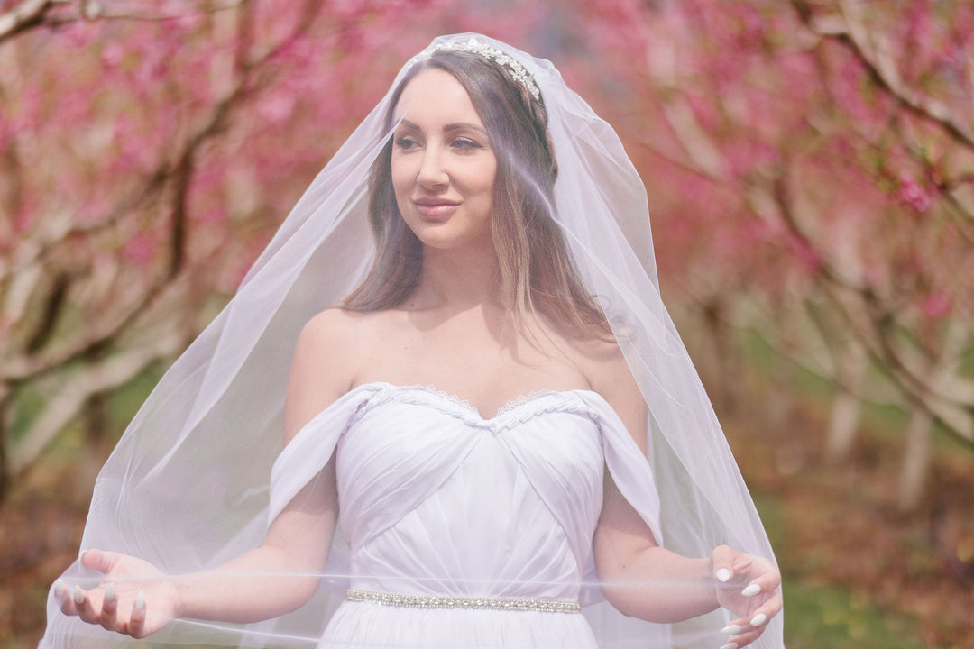 Ultra Wide 108” Two Tier Wedding Veil | Floor, Chapel & Cathedral Lengths