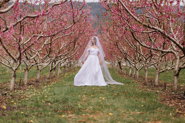 Ultra Wide 108” Two Tier Wedding Veil | Floor, Chapel & Cathedral Lengths