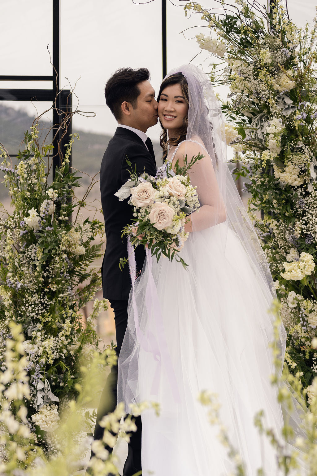 Simple LAVENDER Wedding Veil | Single Tier OR 2 Tier| Soft Tulle Bridal Veil | Ready To Ship