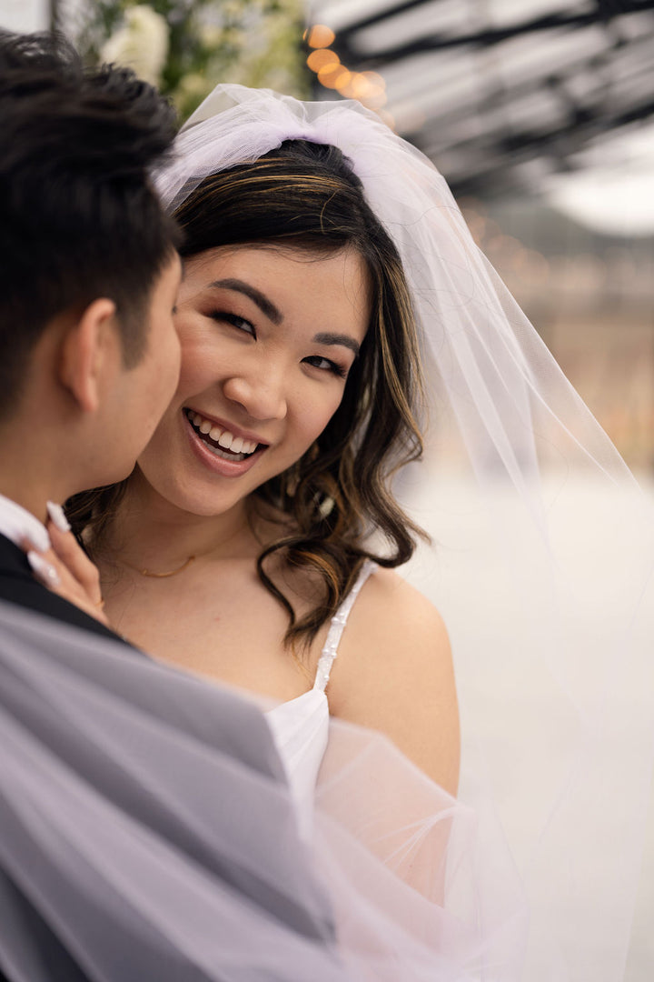 Simple LAVENDER Wedding Veil | Single Tier OR 2 Tier| Soft Tulle Bridal Veil | Ready To Ship