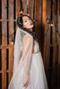 TAYLOR | Modern Glitter Veil | Gold or Silver Glitter | Single or 2 Tier Veil | Pink, Ivory, Off-White Veil