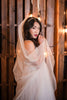 TAYLOR | Modern Glitter Veil | Gold or Silver Glitter | Single or 2 Tier Veil | Pink, Ivory, Off-White Veil