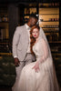 ESTELLE | Modern Pearl Veil | Trendy Veil | Single Tier Off White Veil