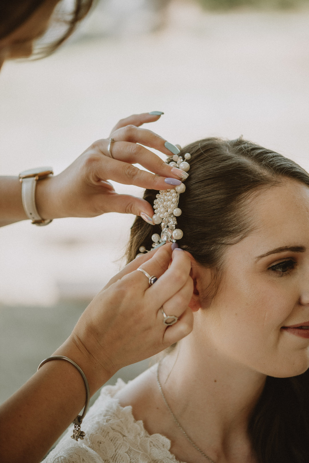 CALLIE |Pearl & Rhinestone Hair Piece | Decorative Hair Comb