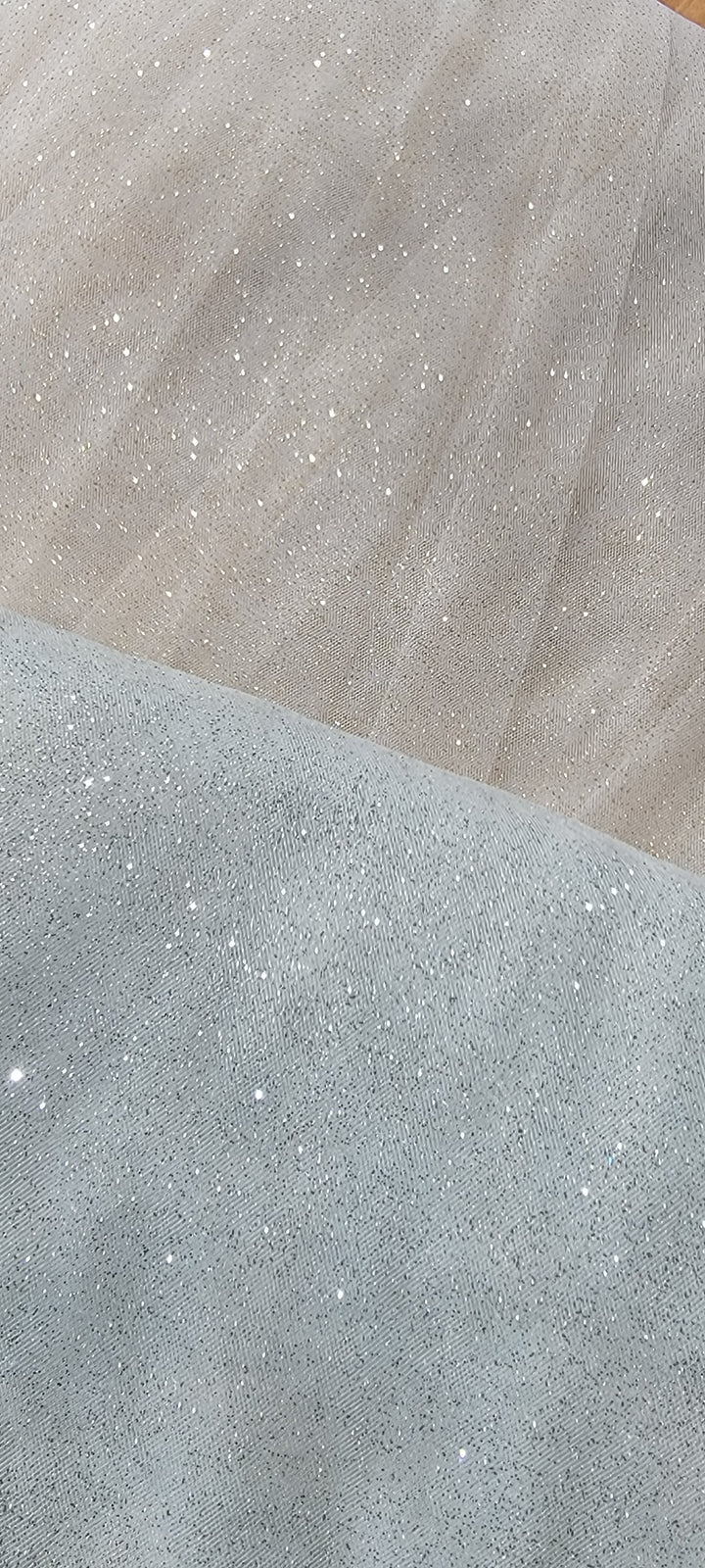 TAYLOR | Modern Glitter Veil | Gold or Silver Glitter | Single or 2 Tier Veil | Pink, Ivory, Off-White Veil