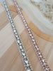 OLIVIA | Rhinestone & Pearl Belt | Thin Delicate Bridal Belt