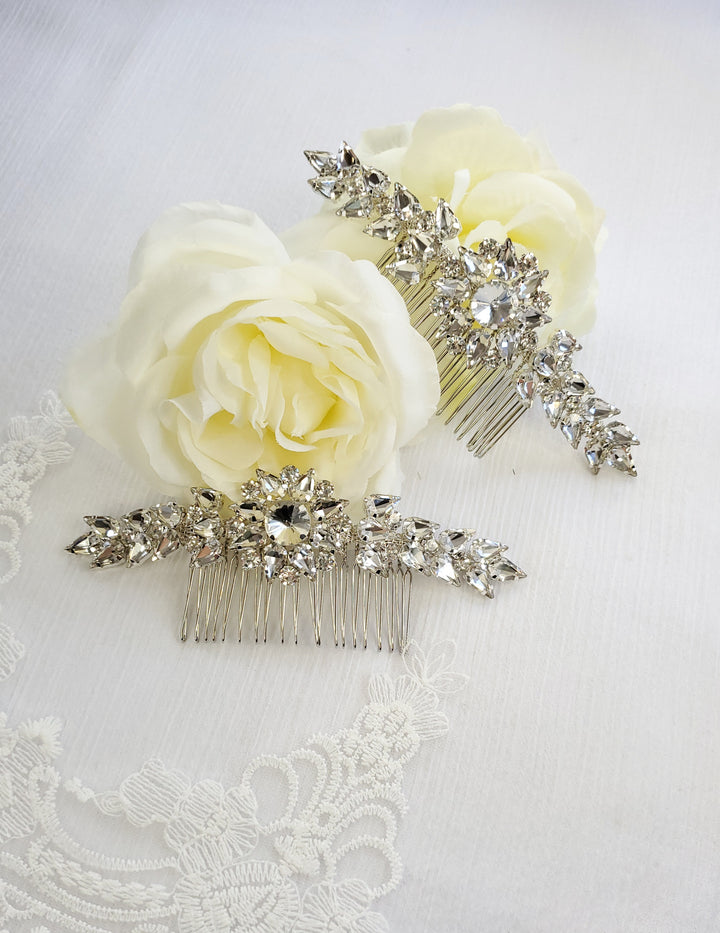 SELENE | Rhinestone Hair Comb | Decorative Bridal Comb