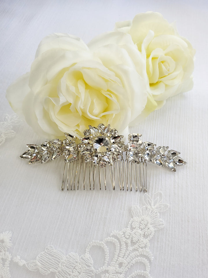 SELENE | Rhinestone Hair Comb | Decorative Bridal Comb