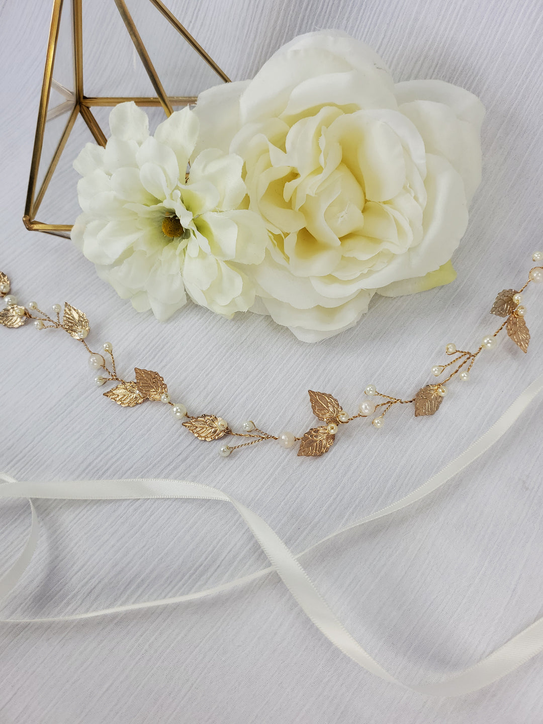 AVA | Hair Vine | Delicate Leafy Halo | Boho Hair Piece | Hair Wreath