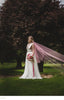 Pink Blusher Veil | Soft 2T Tier Veil | Simple Modern Veil | Colored Veil | 3 Shades of Pink | Various Lengths