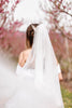 MADELINE | Dot Veil | Soft Modern Veil | Plain Rounded Edge | Light Ivory