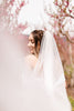 MADELINE | Dot Veil | Soft Modern Veil | Plain Rounded Edge | Light Ivory