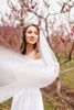 MADELINE | Dot Veil | Soft Modern Veil | Plain Rounded Edge | Light Ivory
