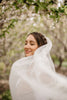MADELINE | Dot Veil | Soft Modern Veil | Plain Rounded Edge | Light Ivory