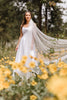 ESTELLE | Modern Pearl Veil | Trendy Veil | Single Tier Off White Veil