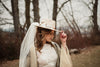 HEATHER - Bohemian Style Hat | Fedora Veil | Boho Wedding Veil