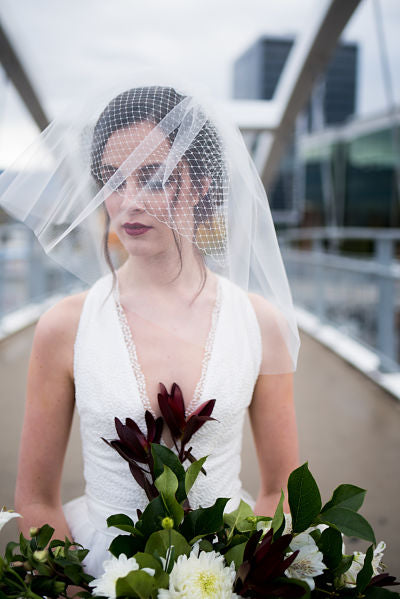 TALIA | Modern Veil | Tulle & Birdcage Veil