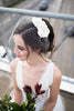 FLORENCE | Lace & Floral Birdcage Veil | White Or Ivory