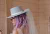 VIOLA - Bohemian Style Hat | Fedora Veil | Boho Wedding Veil