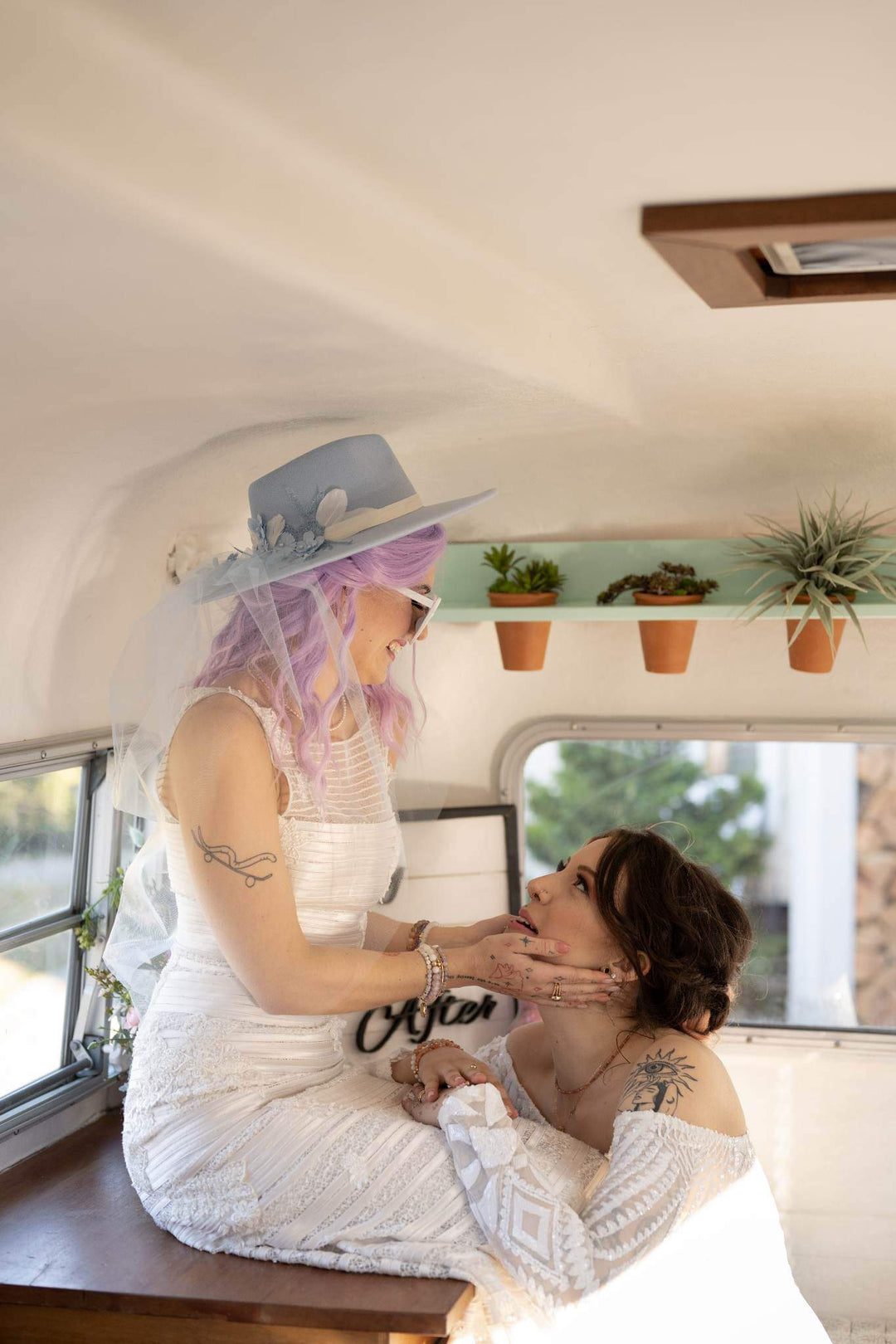 VIOLA - Bohemian Style Hat | Fedora Veil | Boho Wedding Veil
