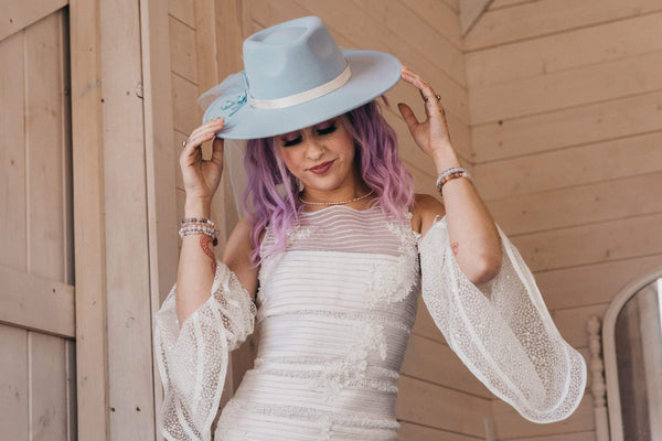 VIOLA - Bohemian Style Hat | Fedora Veil | Boho Wedding Veil